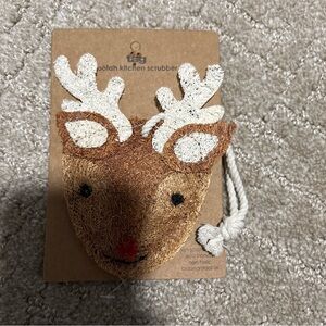 Tag Red Nosed Reindeer Kitchen Loofah Scrubber